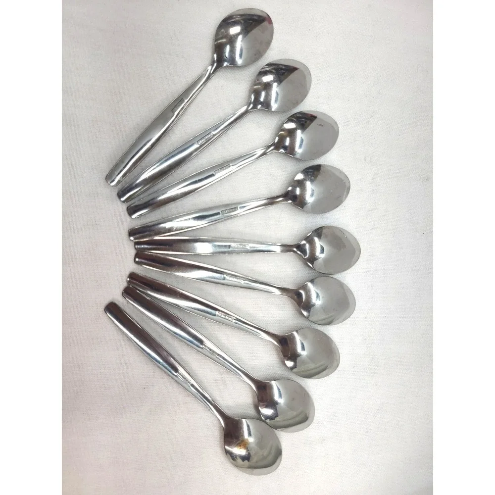 9 Stainless Steel Demitasse Espresso Coffee‎ Spoons 4½ inches 1¼